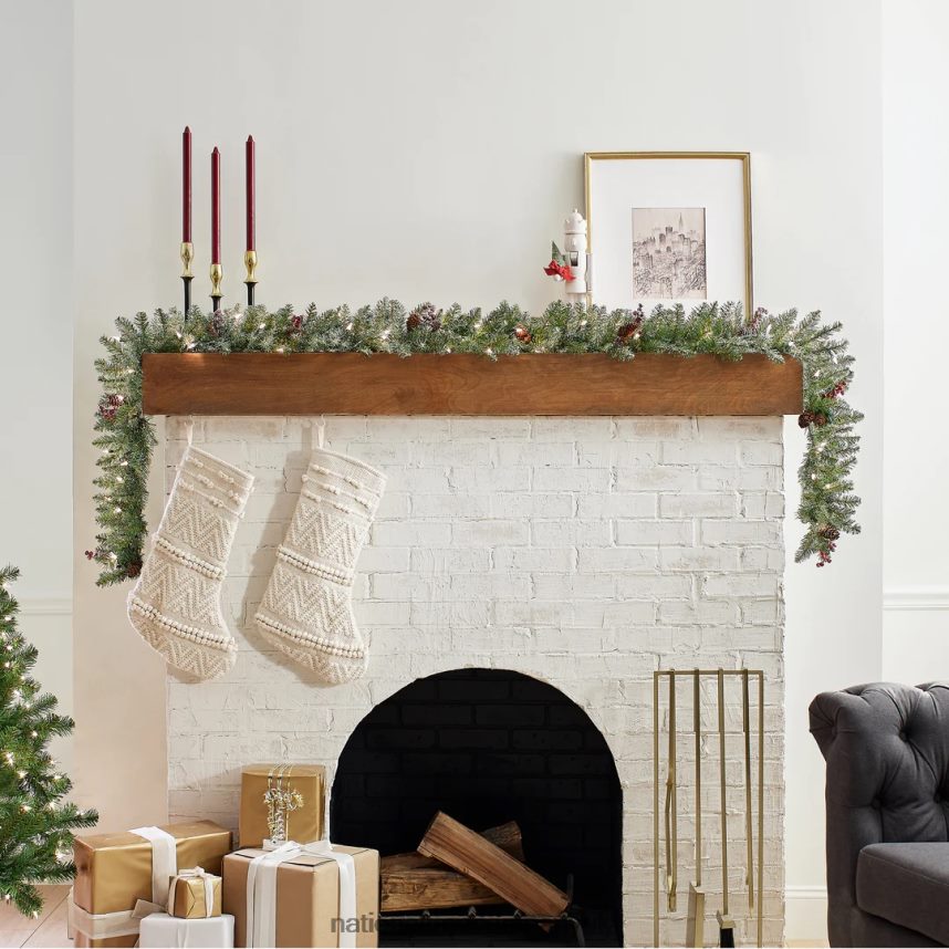 Greenery | National Tree Company 9 ft Dunhill(R) Fir Garland with Clear Lights F2L4F346